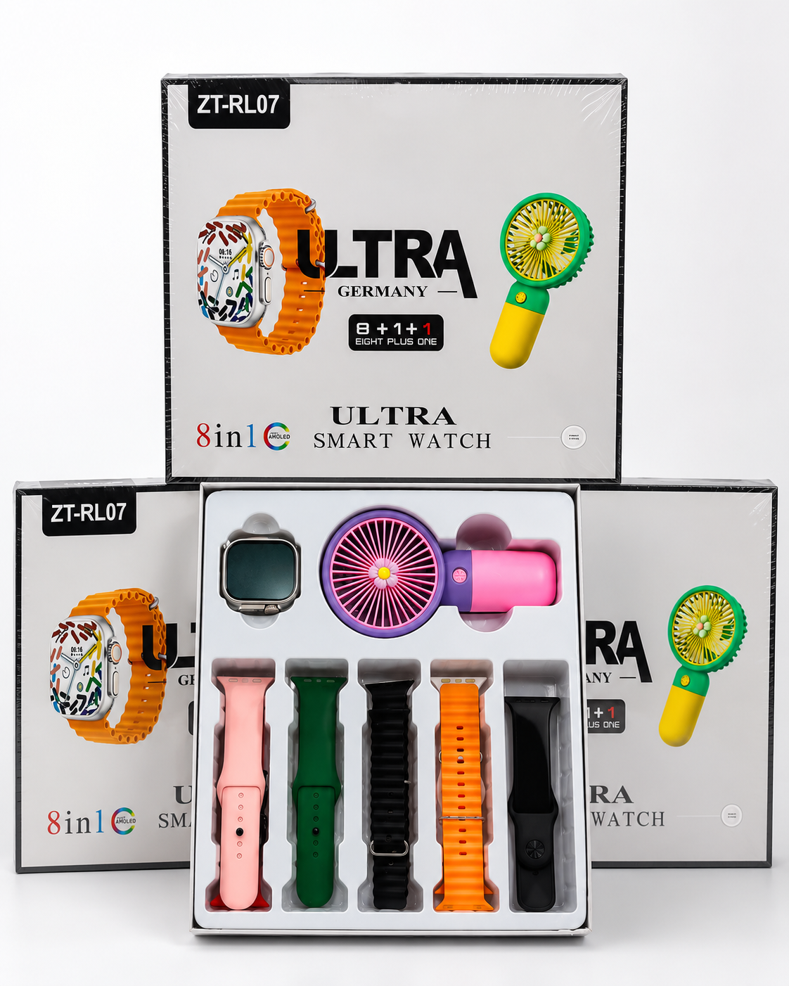 ZT-RL07 Ultra Smart Watch 8-in-1 Combo Kit (AMOLED Display)