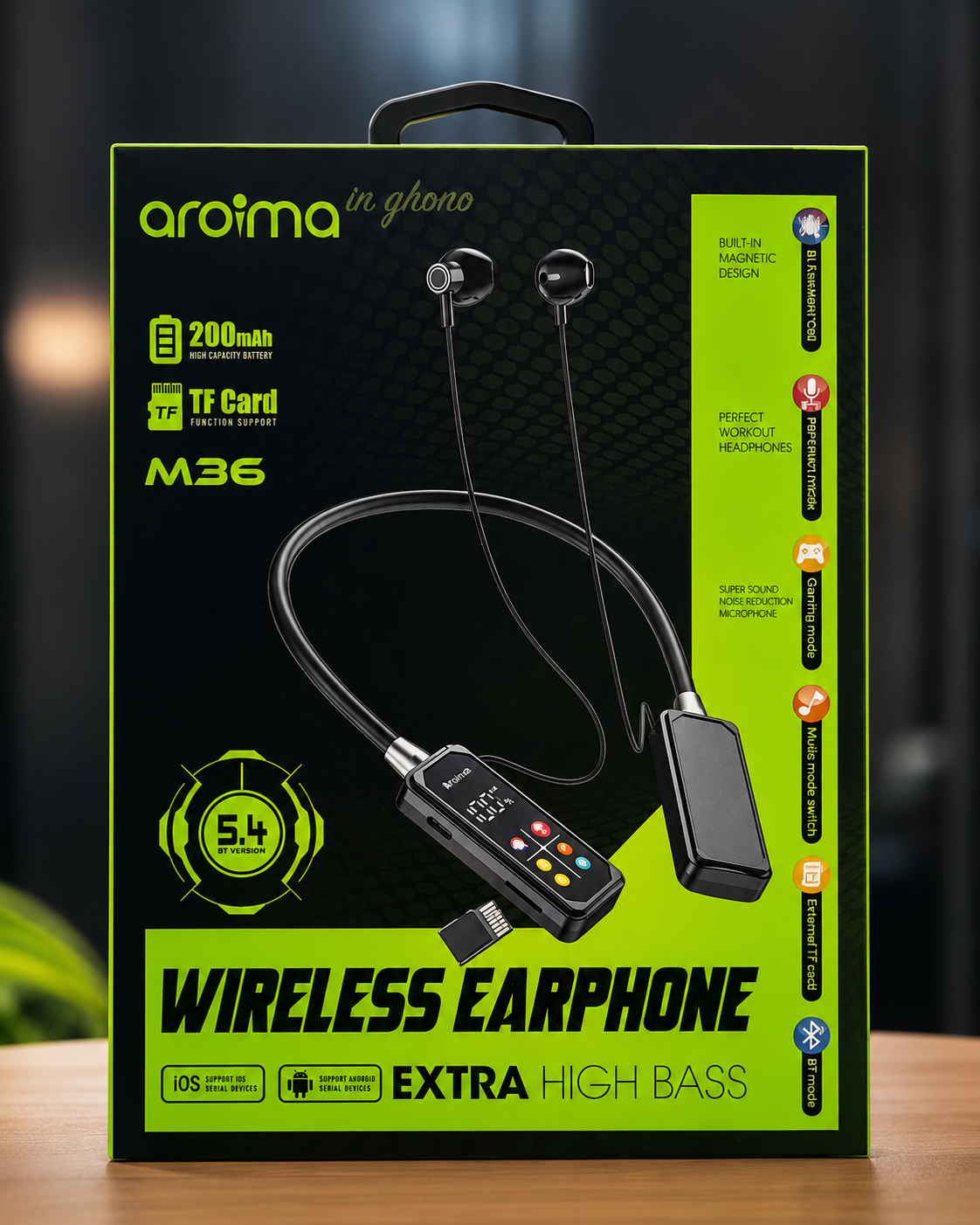 Aroima M36 Wireless Neckband Earphones