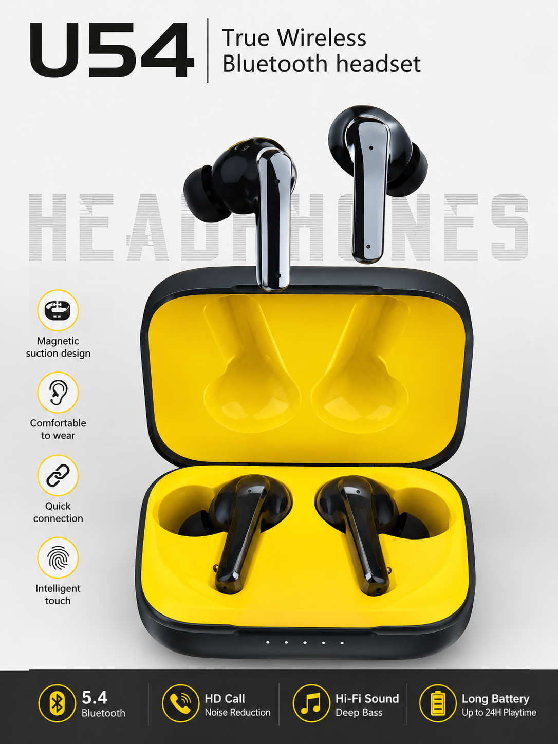 U54 True Wireless Bluetooth Earbuds V5.4