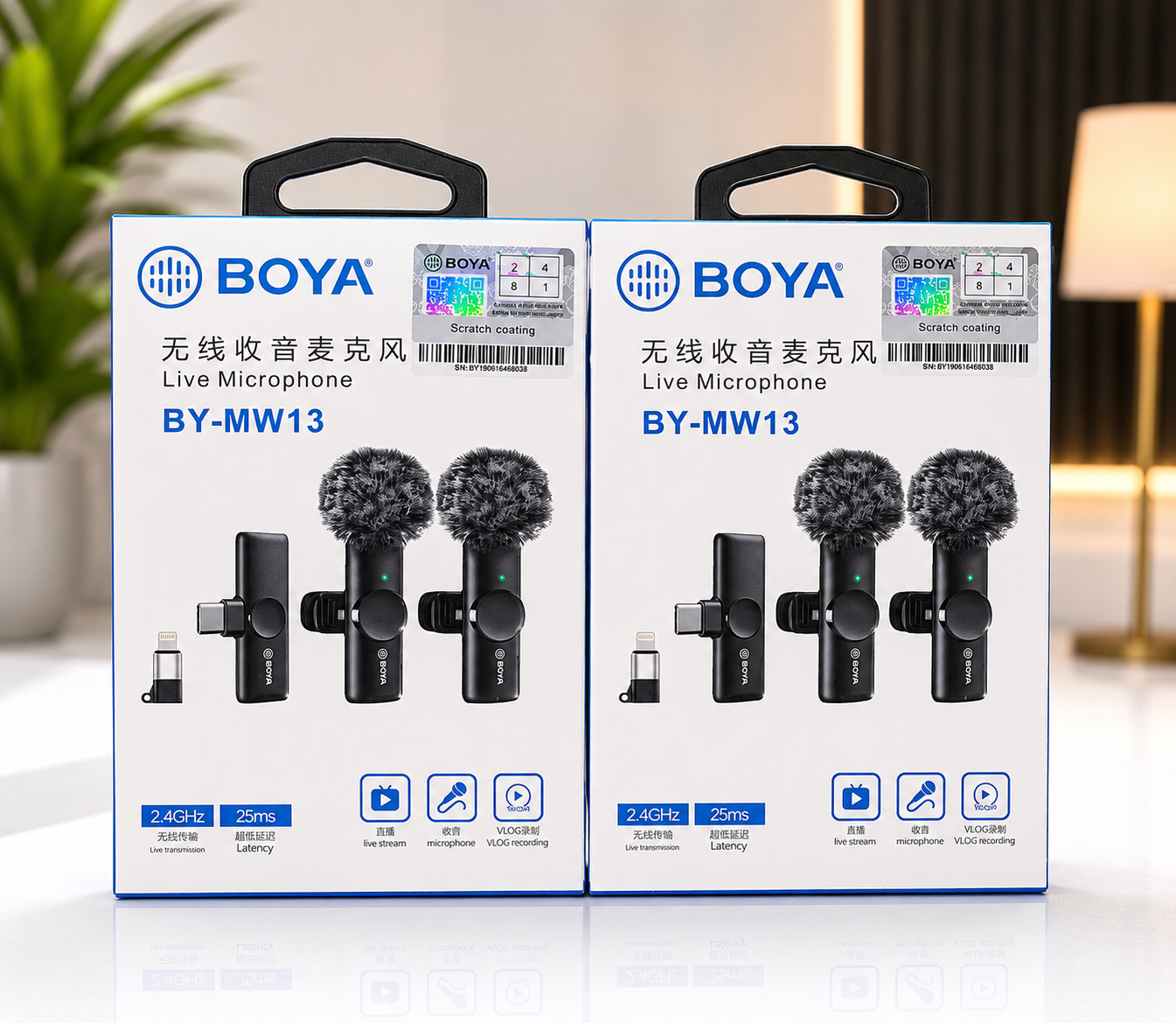 BOYA BY-MW13 Dual Wireless Lavalier Microphone for iPhone