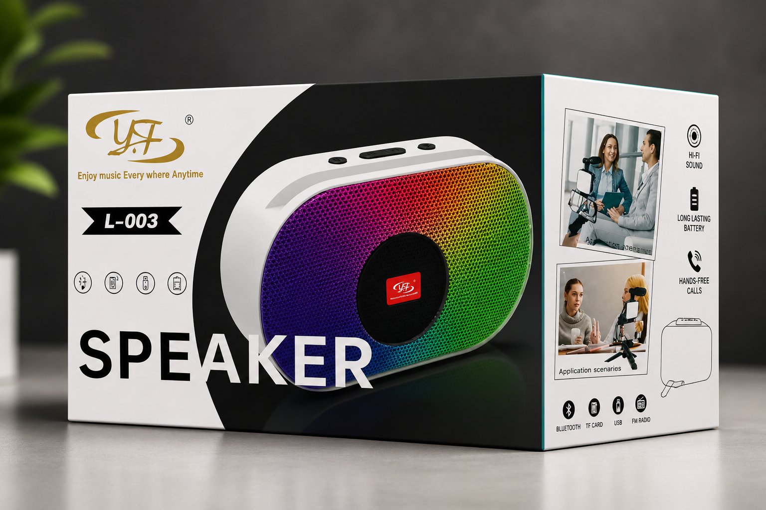 L-003 Portable RGB Bluetooth Wireless Speaker