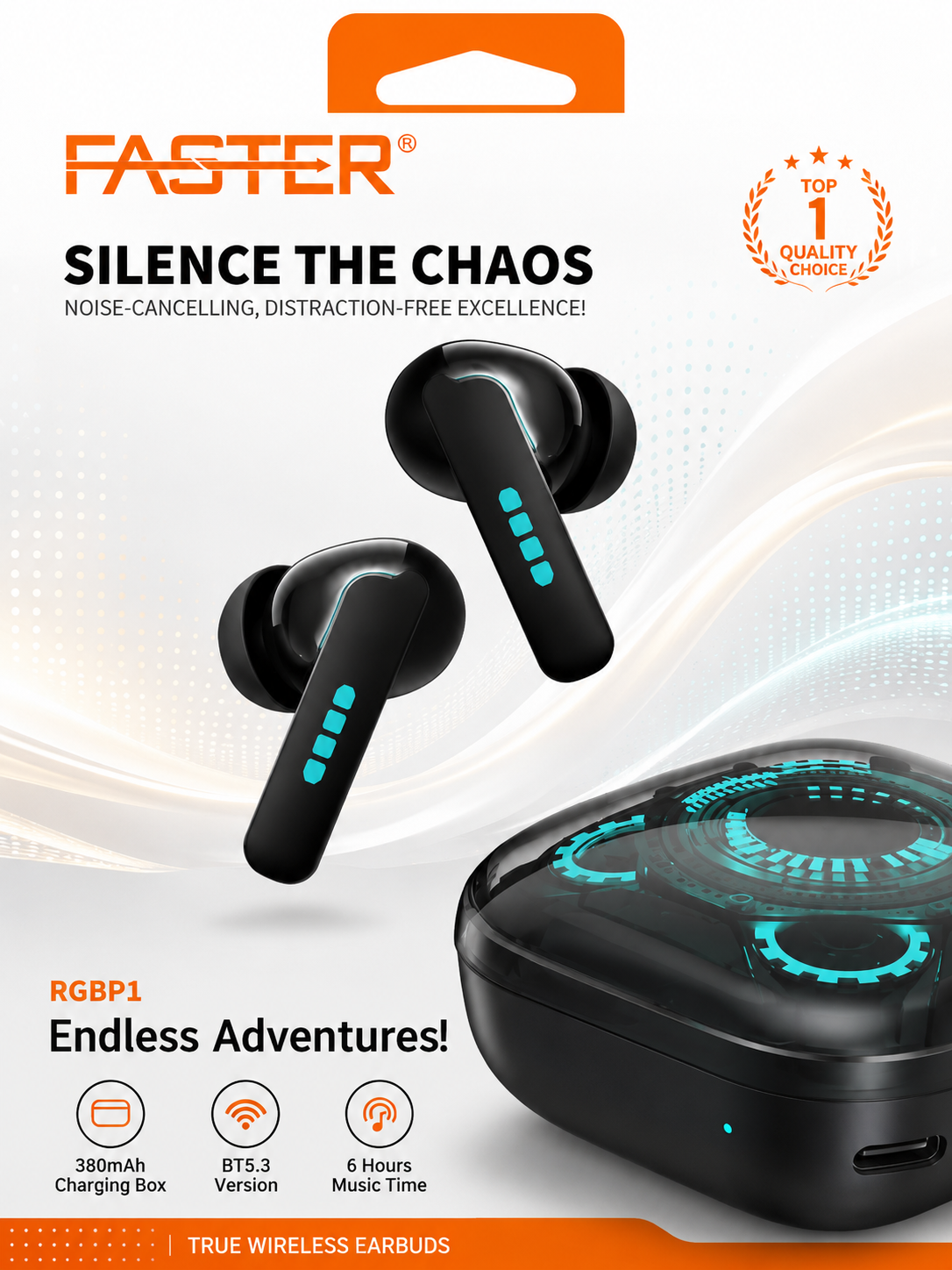 FASTER RGBP1 True Wireless Earbuds –