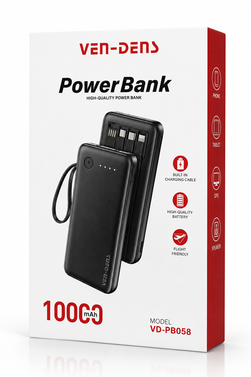 VEN-DENS VD-PB058 10000mAh Power Bank