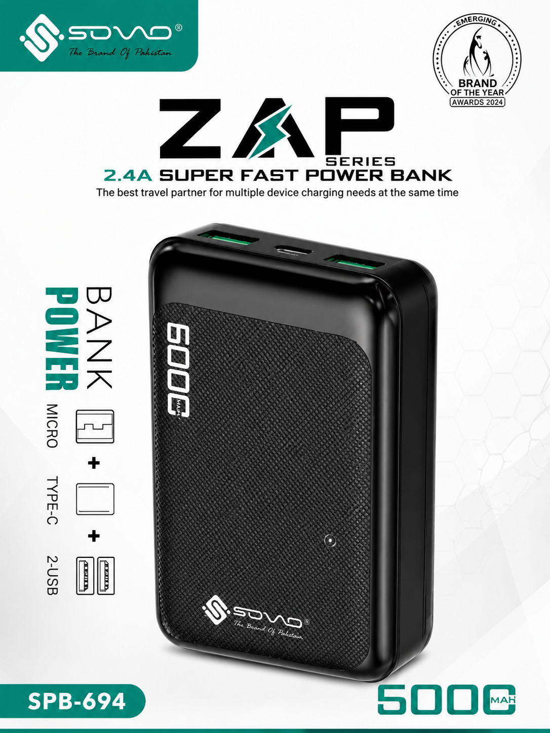 SOVO ZAP SPB-694 Power Bank