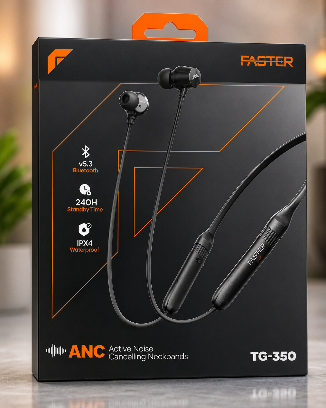 FASTER TG-350 ANC Bluetooth Neckband Earphones