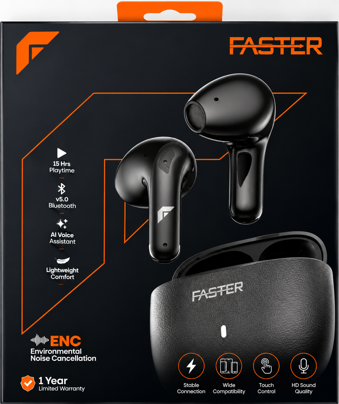 FASTER ENC True Wireless Earbuds