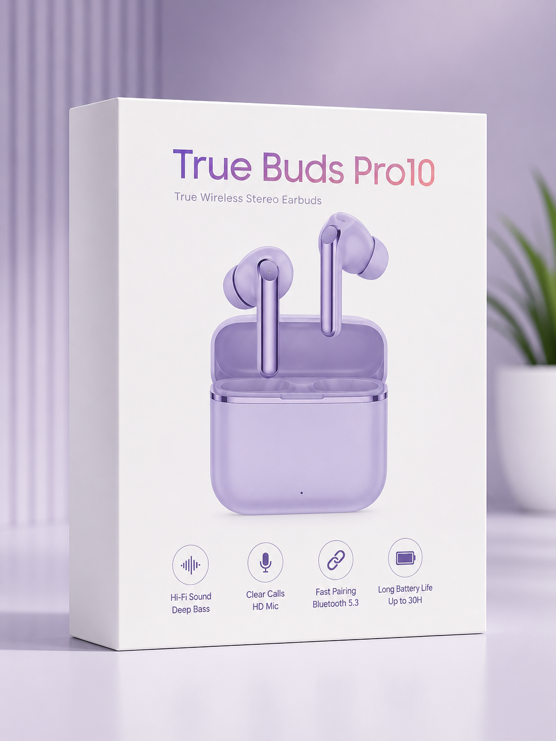 True Buds Pro 10 ANC Wireless Bluetooth Earbuds