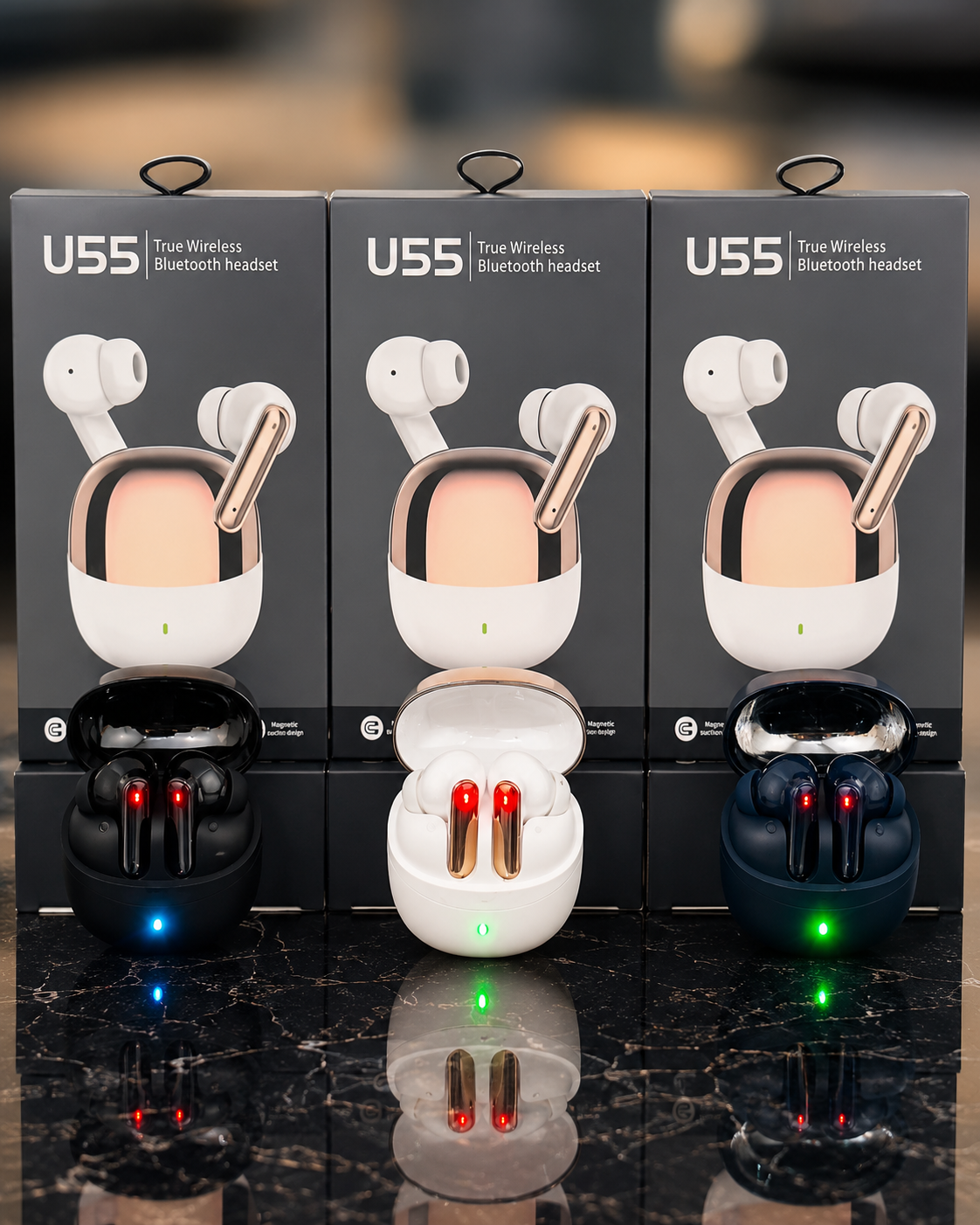 U55 True Wireless Bluetooth Earbuds with Charging Case