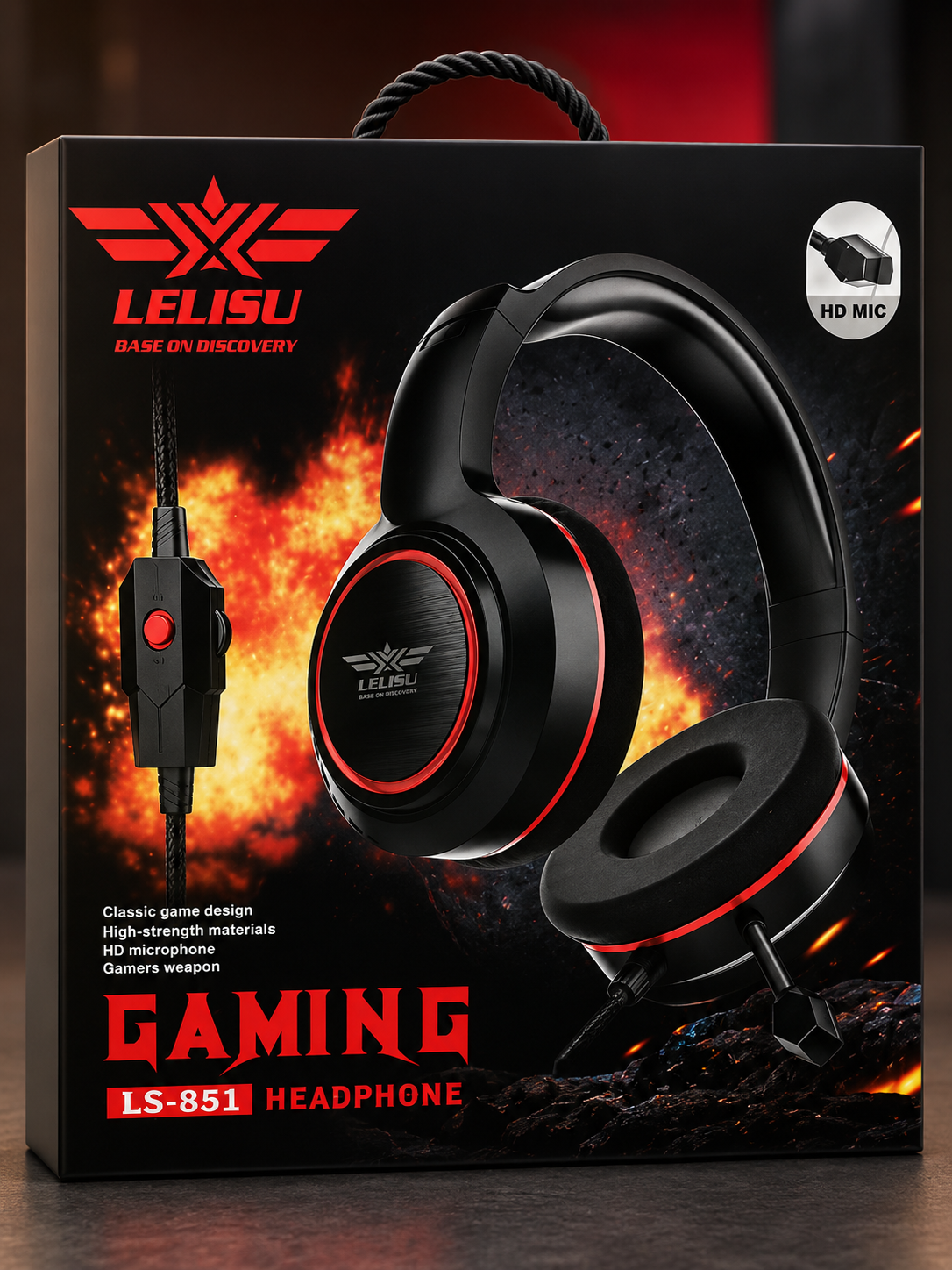 LELISU LS-851 Wired Gaming Headset with HD Microphone