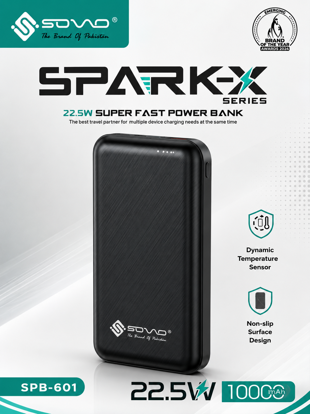 SOVO Spark-X SPB-601 10000mAh Power Bank