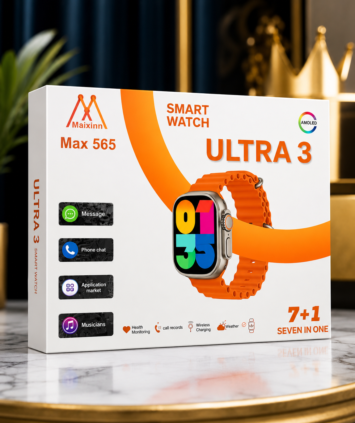 Max 565 Ultra 3 Smart Watch (7-in-1)