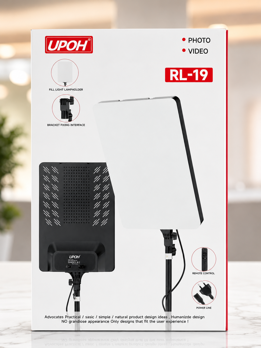 UPOH RL-19 Professional LED Video Fill Light Panel with Remote Control