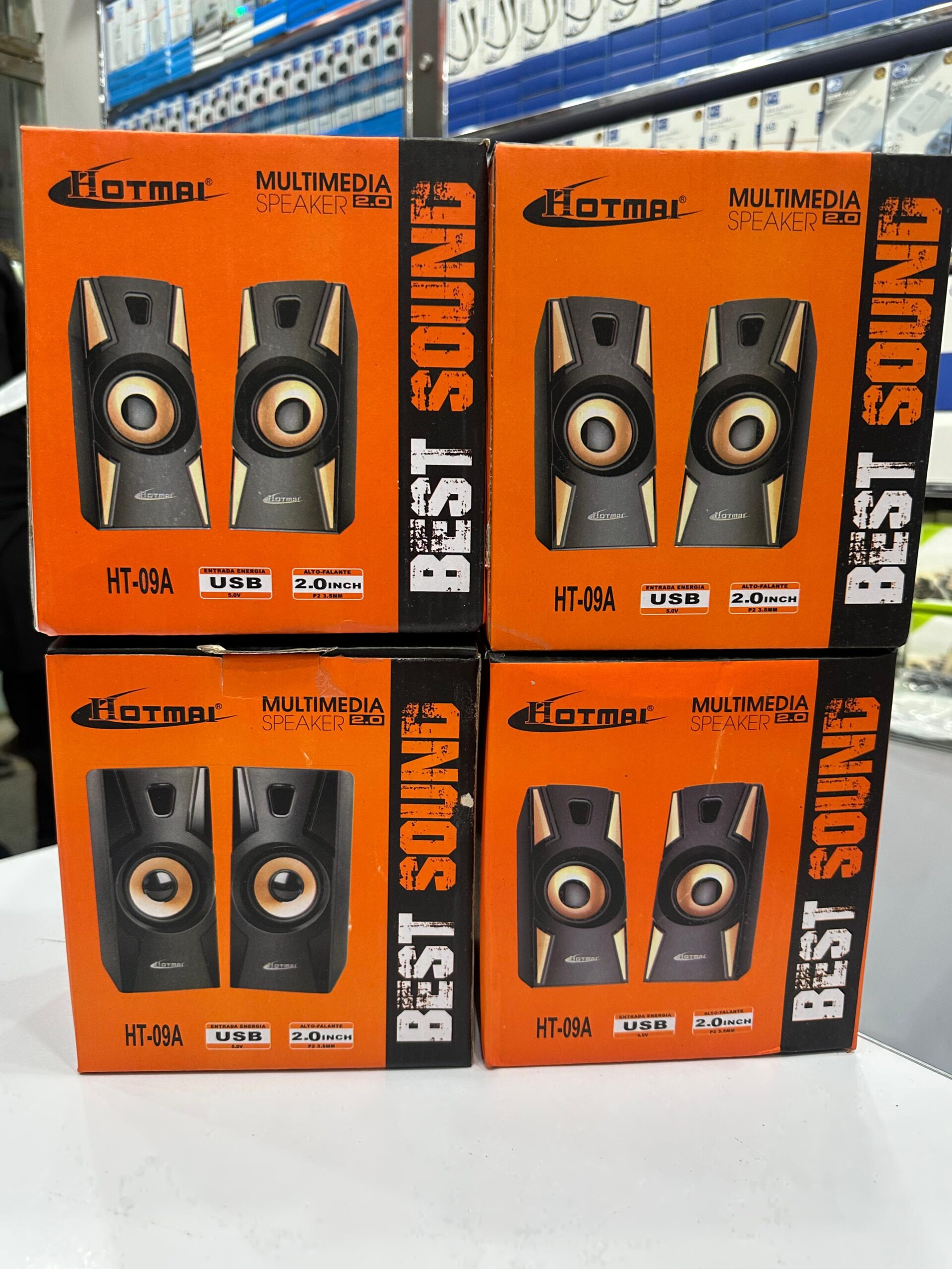 Hotmai HT-09A USB Multimedia Stereo Speaker – 2.0 Channel Desktop Speaker with Powerful Sound