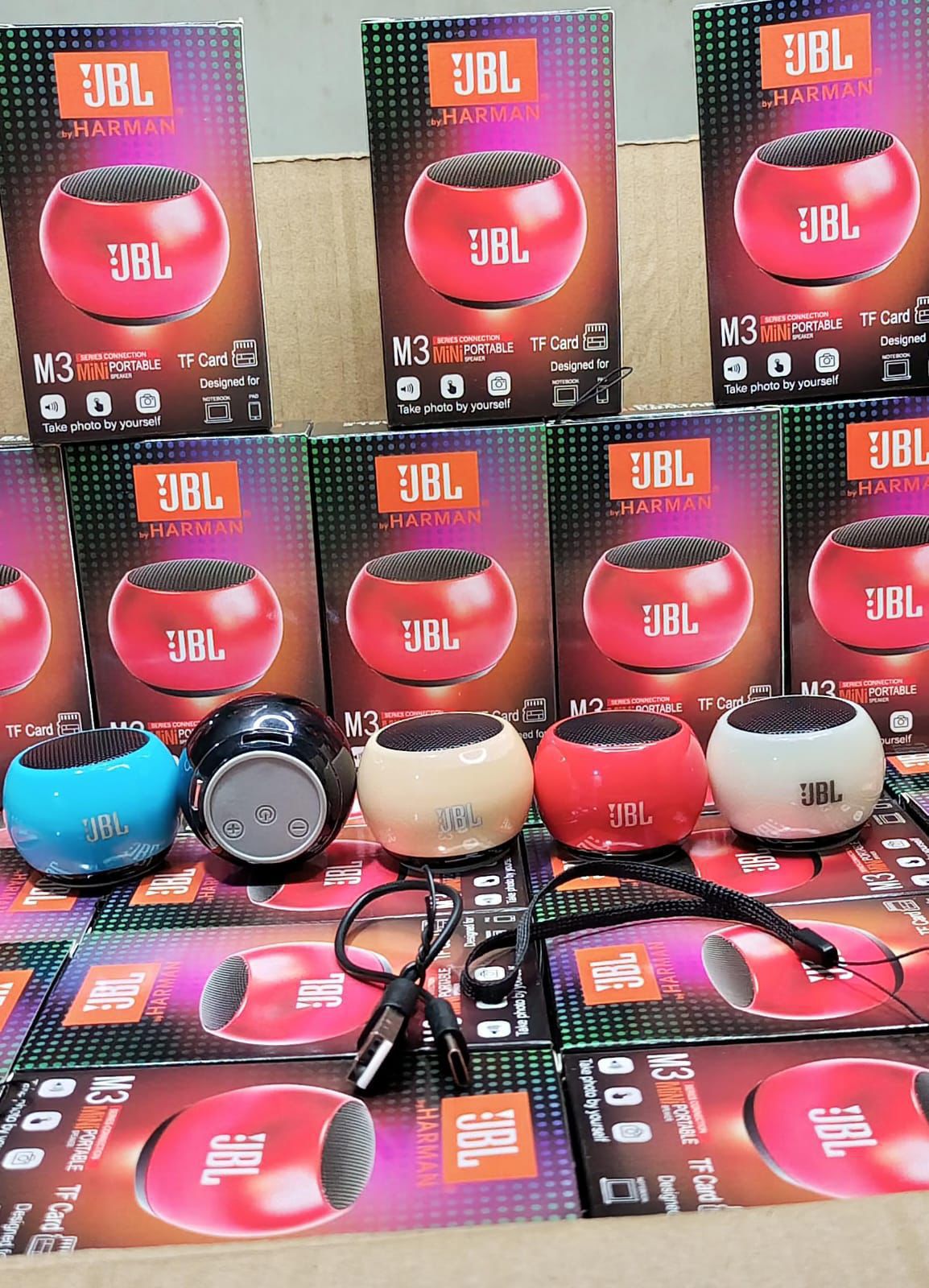 JBL M3 Mini Portable Bluetooth Speaker – Wireless Speaker with TF Card, Selfie Remote & HD Sound