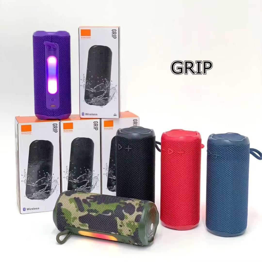 GRIP Portable Bluetooth Speaker – Waterproof Wireless Speaker with RGB LED Lights & Deep Bass