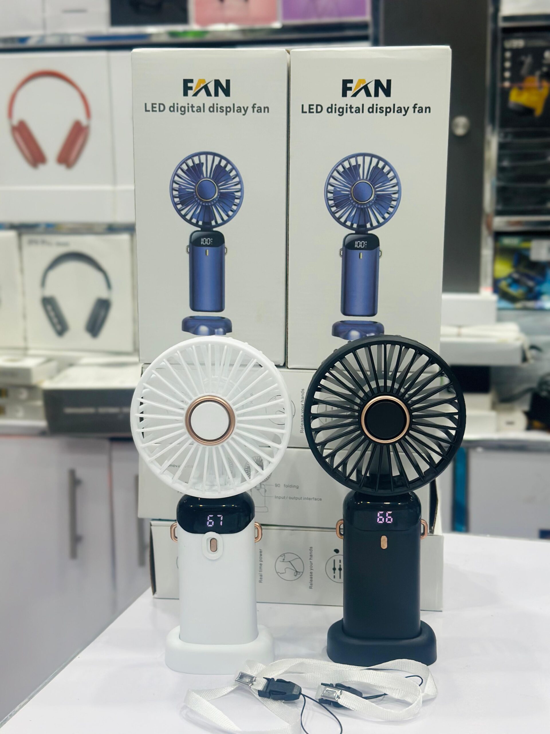LED Digital Display Portable Fan