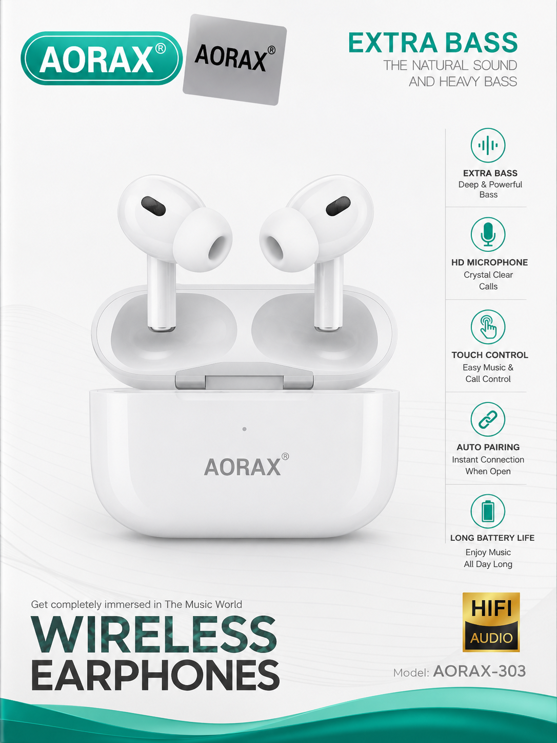 AORAX 303 True Wireless Bluetooth Earbuds